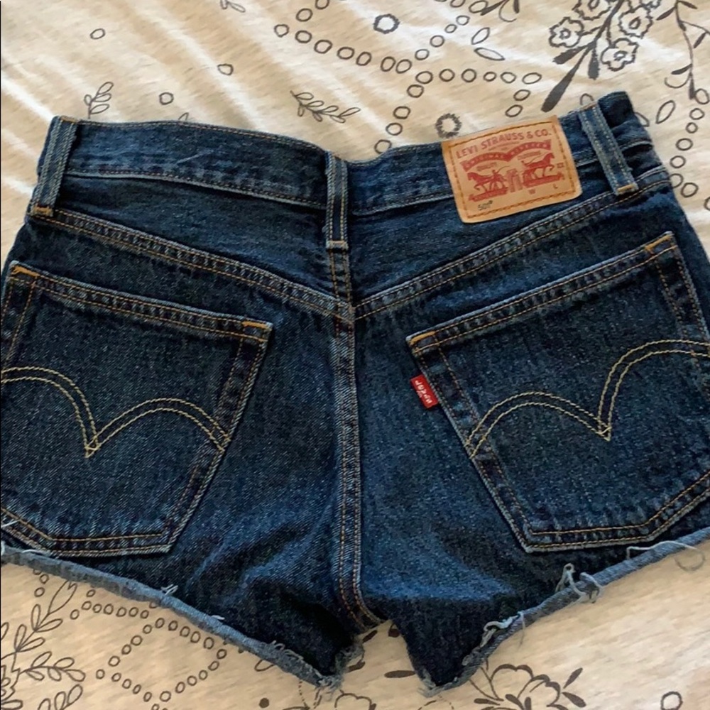 Levi’s high waisted denim shorts